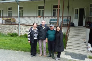 Our gracious hosts Nazi and Henry in Kazbegi